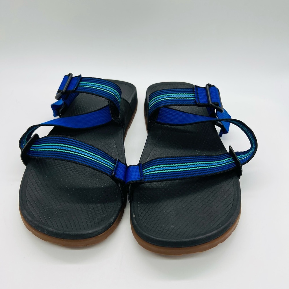 Chaco Men's Blue and Black Strappy Sandals Size 12